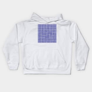 Grid check very peri Kids Hoodie